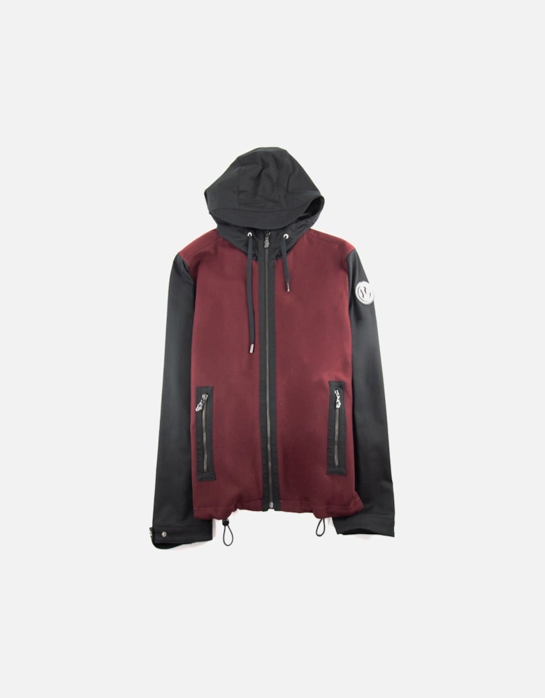 Jeans Panno Compact Hoodied Jacket Black/burg