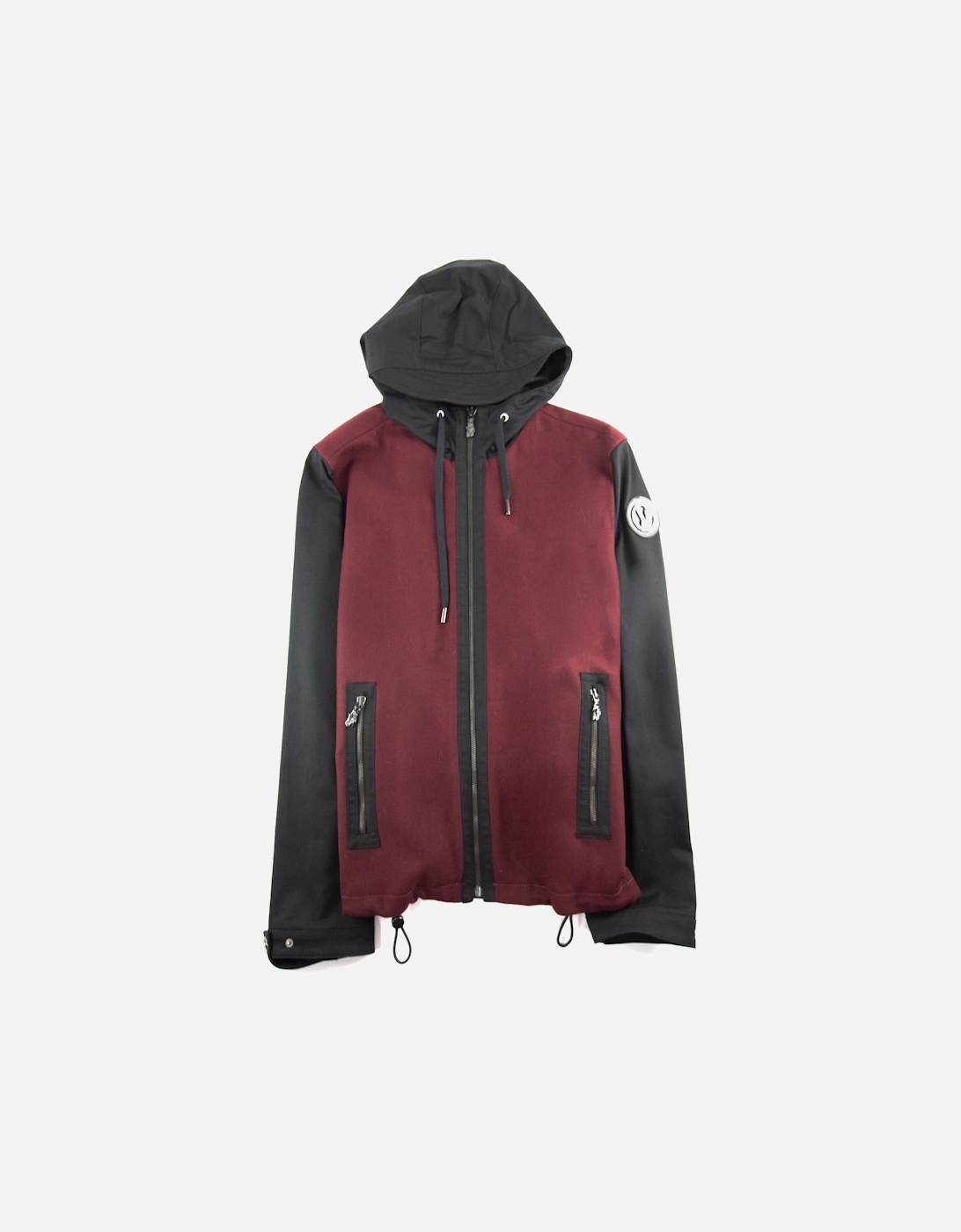 Jeans Panno Compact Hoodied Jacket Black/burg, 3 of 2