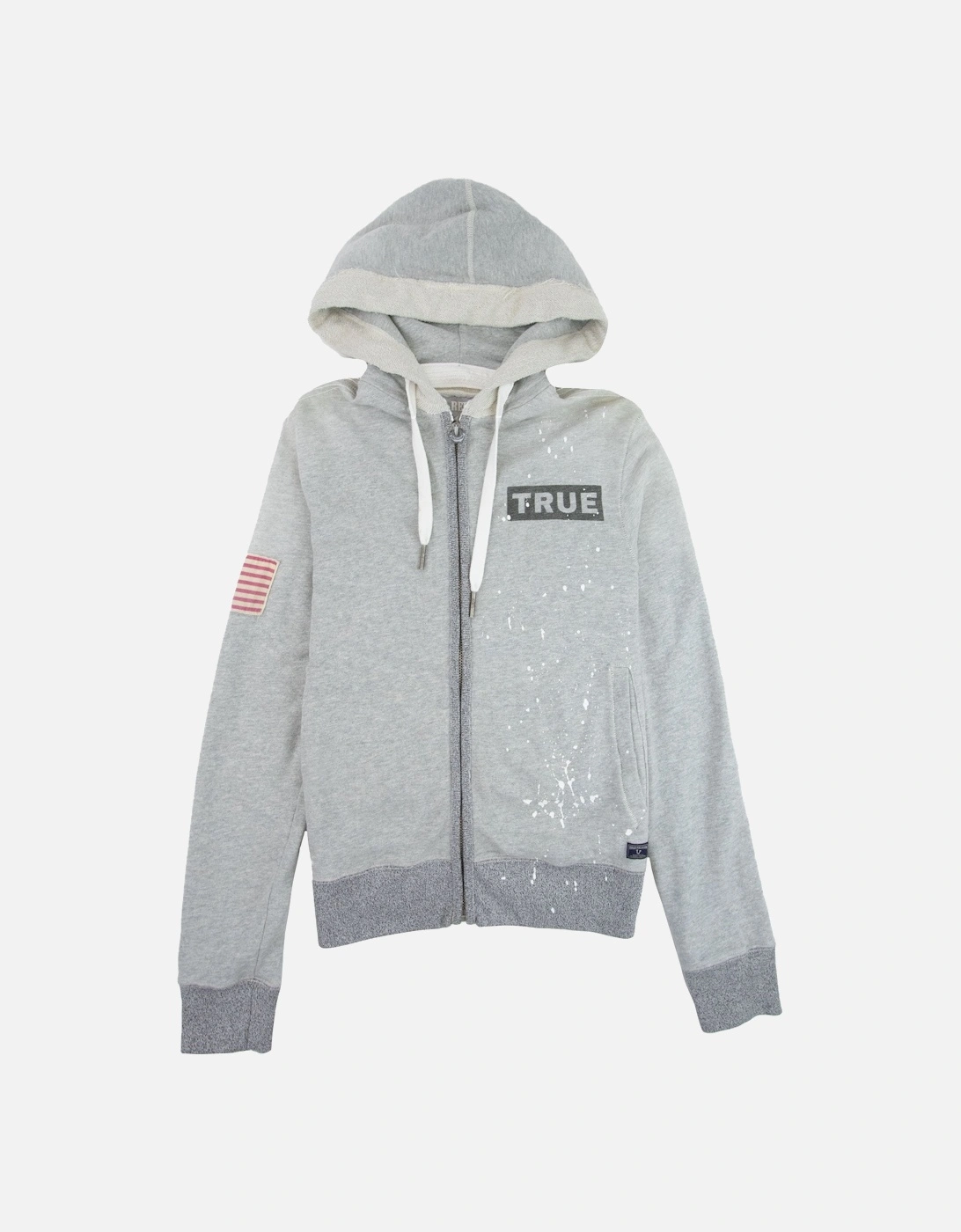 True Camo Rubber Print Zip Up Hoody Gray Marl Melan, 3 of 2