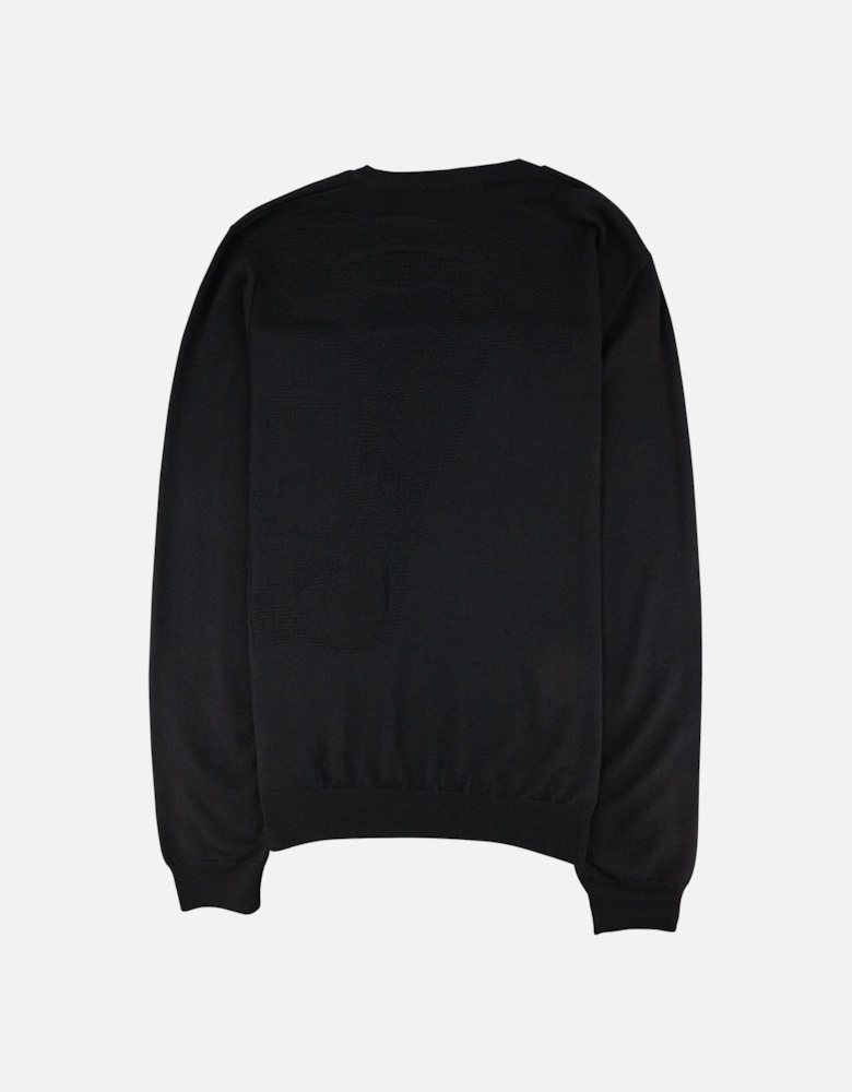Back Medusa Knitted Sweater Black