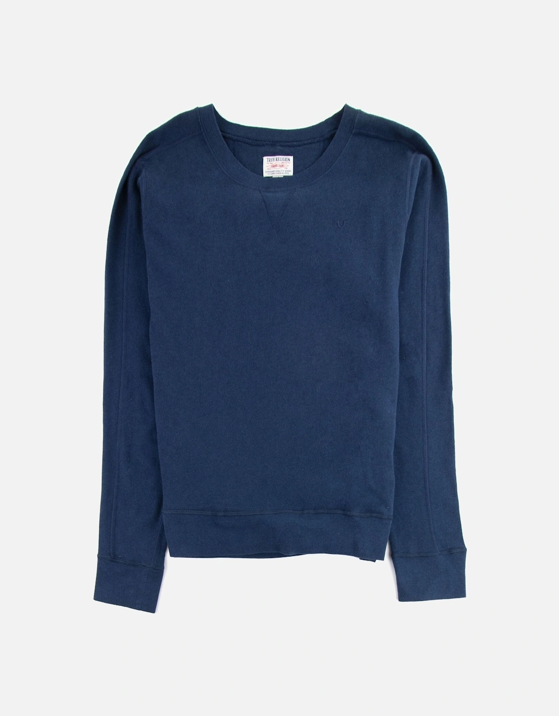 Terry L/s Small Logo Crew Neck Sweat Midnight Blue, 3 of 2