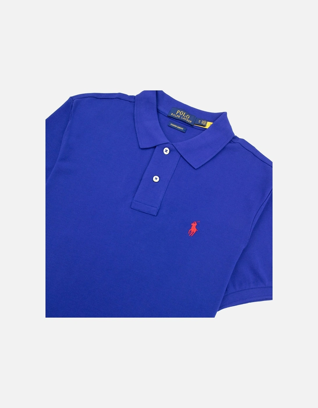 Custom Slim Fit Polo Blue