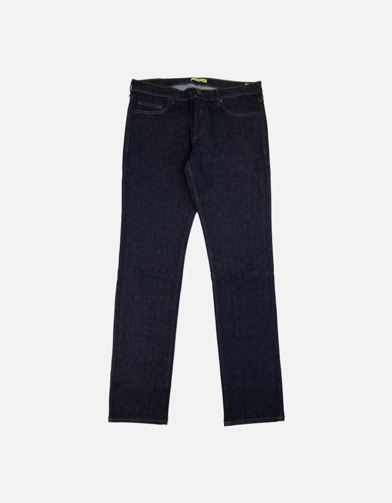 Jeans Lion Embroidered Slim Fit Jeans Dark Denim