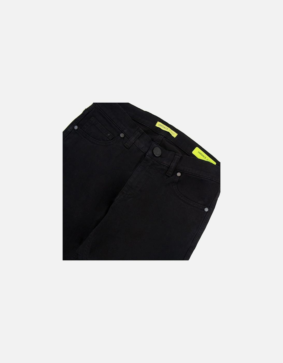 Jeans Embroidered Logo Slim Fit Jean Black