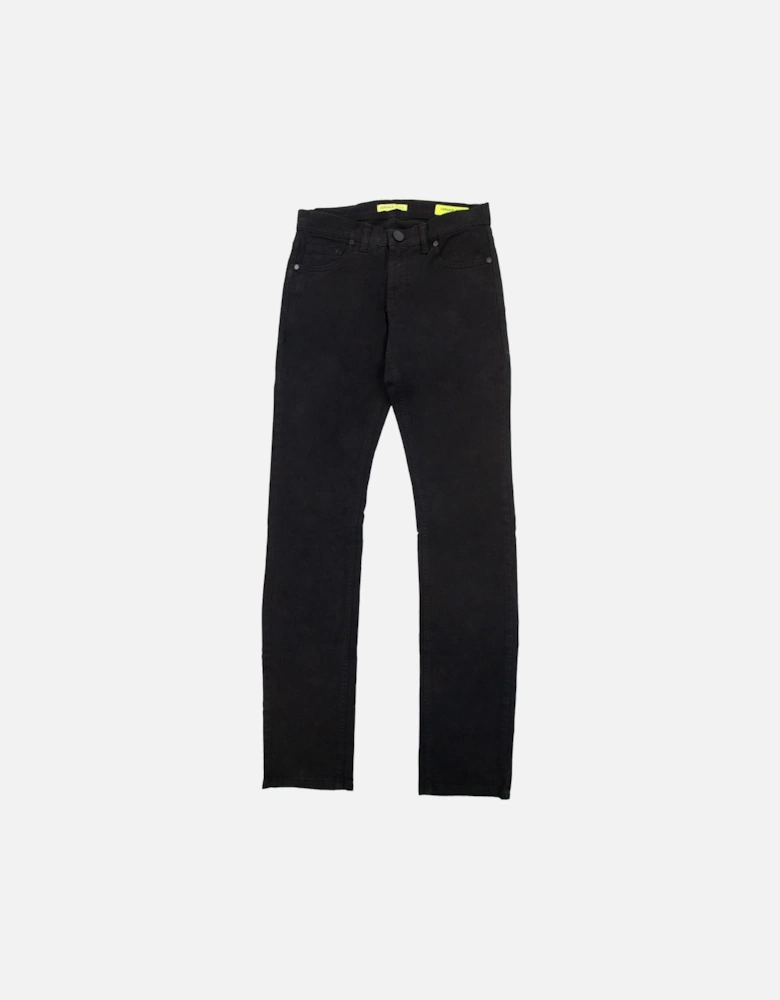 Jeans Embroidered Logo Slim Fit Jean Black