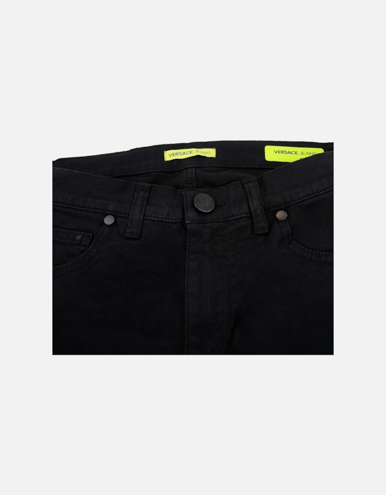 Jeans Embroidered Logo Slim Fit Jean Black