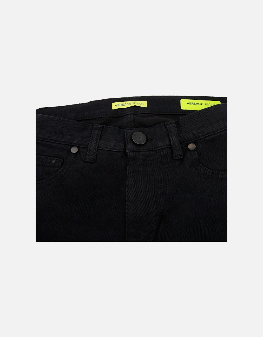 Jeans Embroidered Logo Slim Fit Jean Black