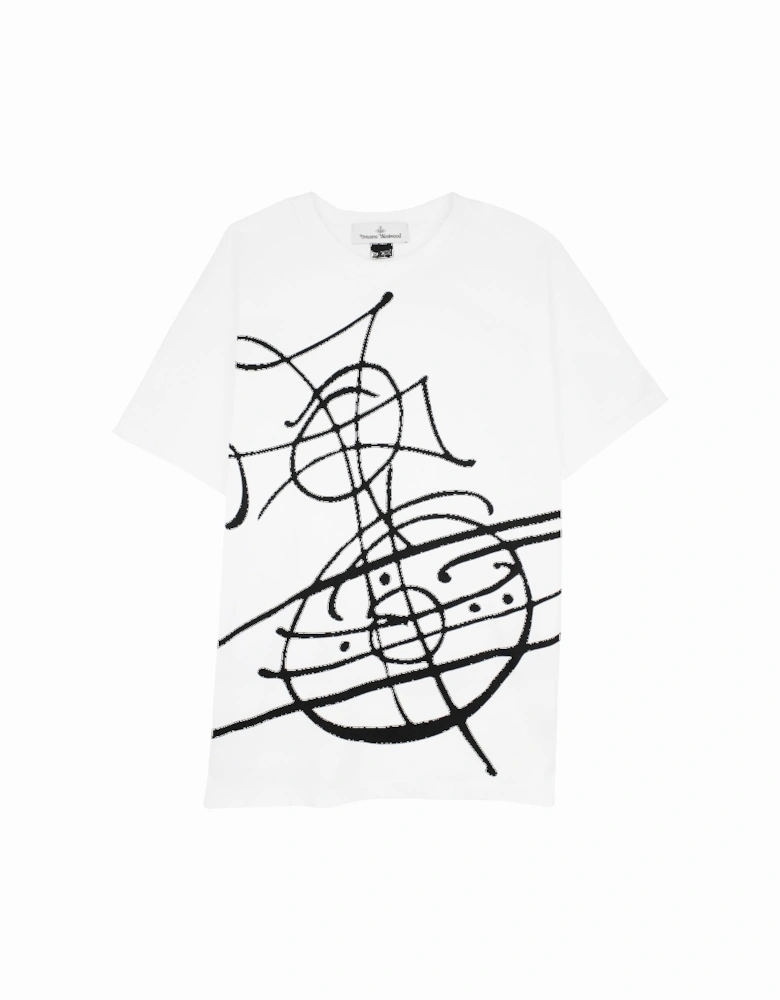 Graffiti Orb Classic T Shirt White