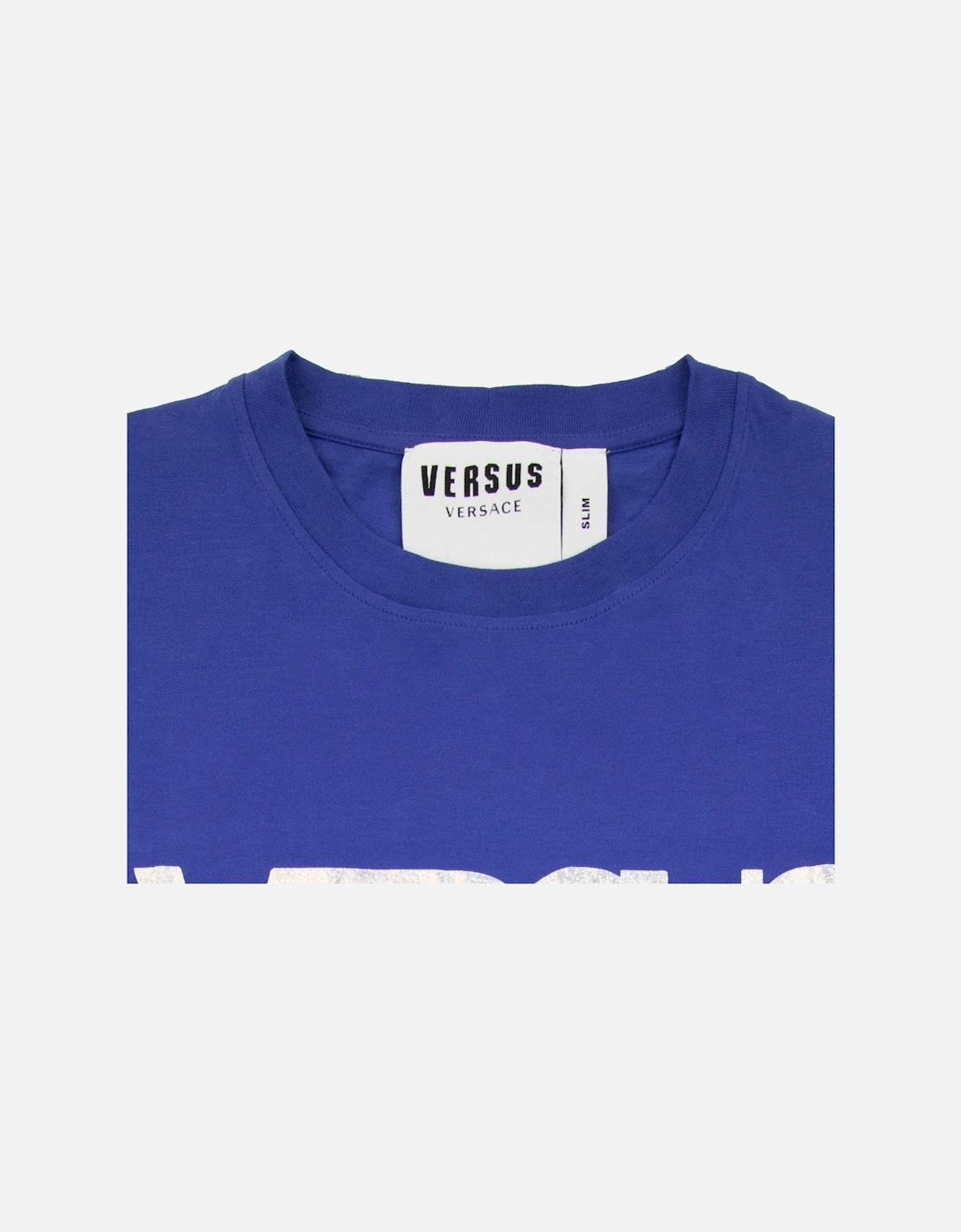 Versace Versus Logo Printed T Shirt Royal Blue
