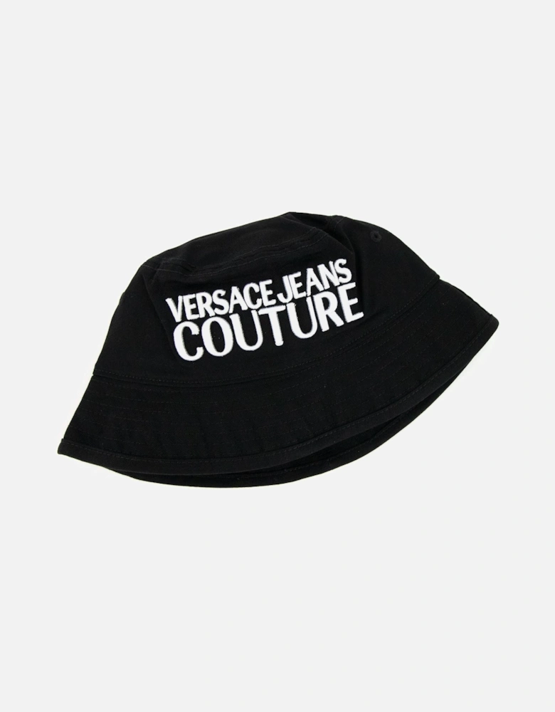 Jeans Couture Logo Embroidered Fisherman Hat Black 899