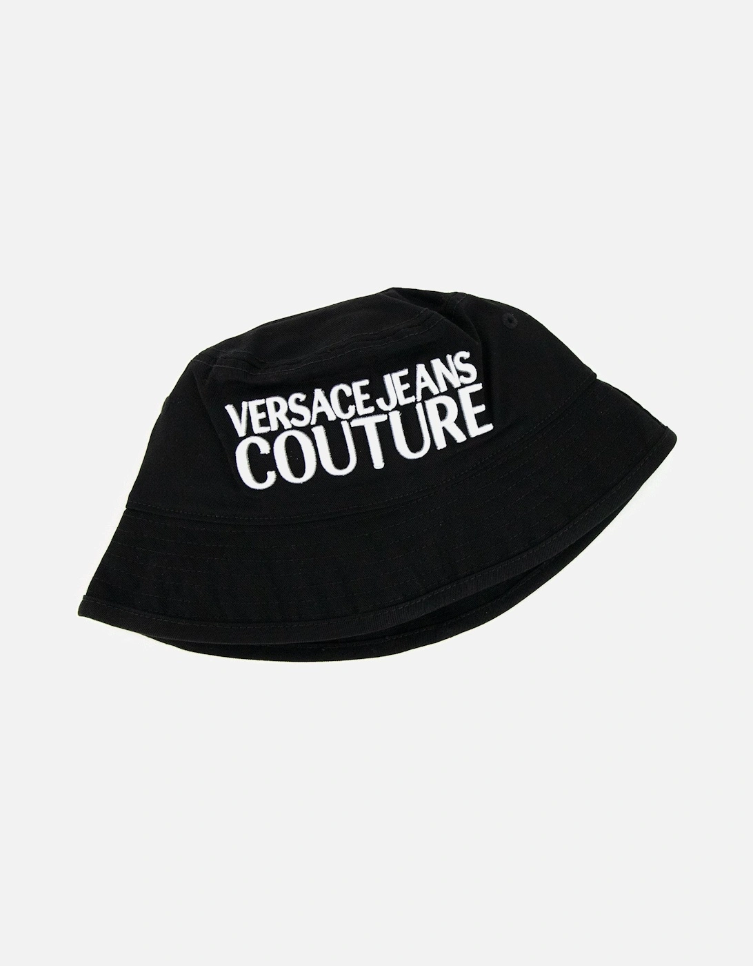Jeans Couture Logo Embroidered Fisherman Hat Black 899, 3 of 2