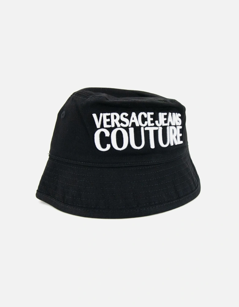 Jeans Couture Logo Embroidered Fisherman Hat Black 899