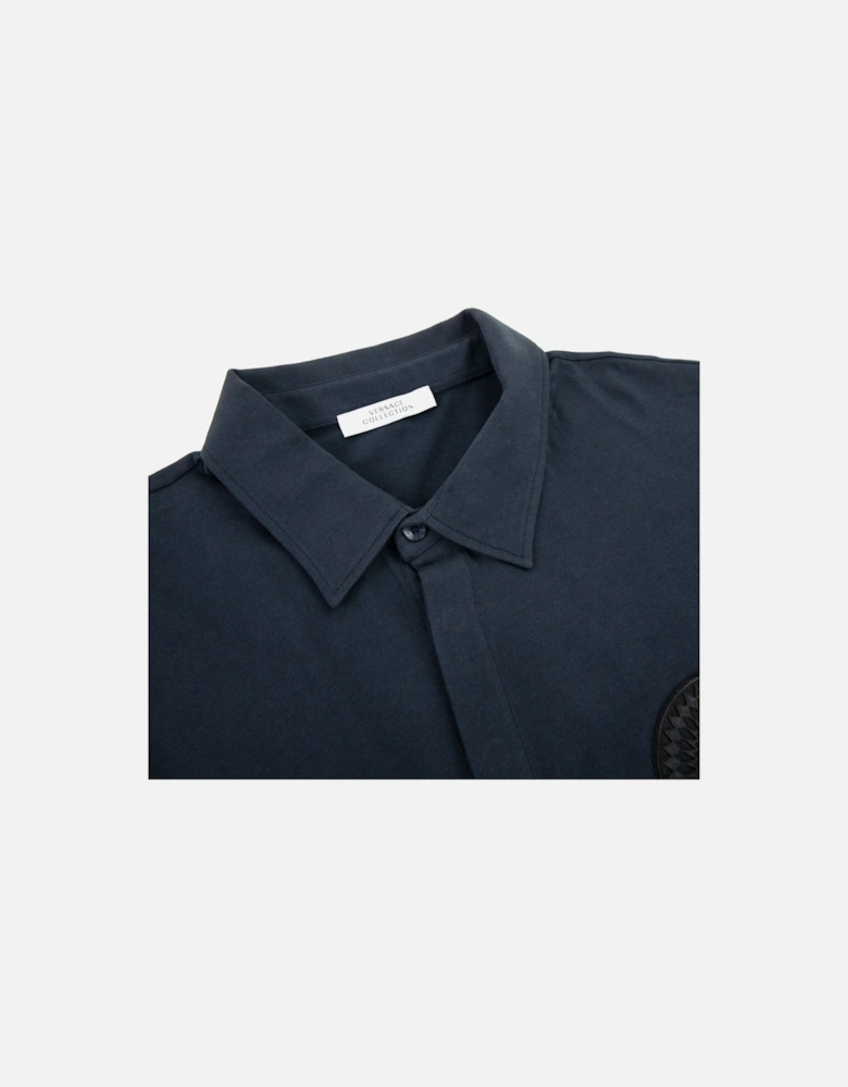 Rubber Logo Medusa Polo Navy