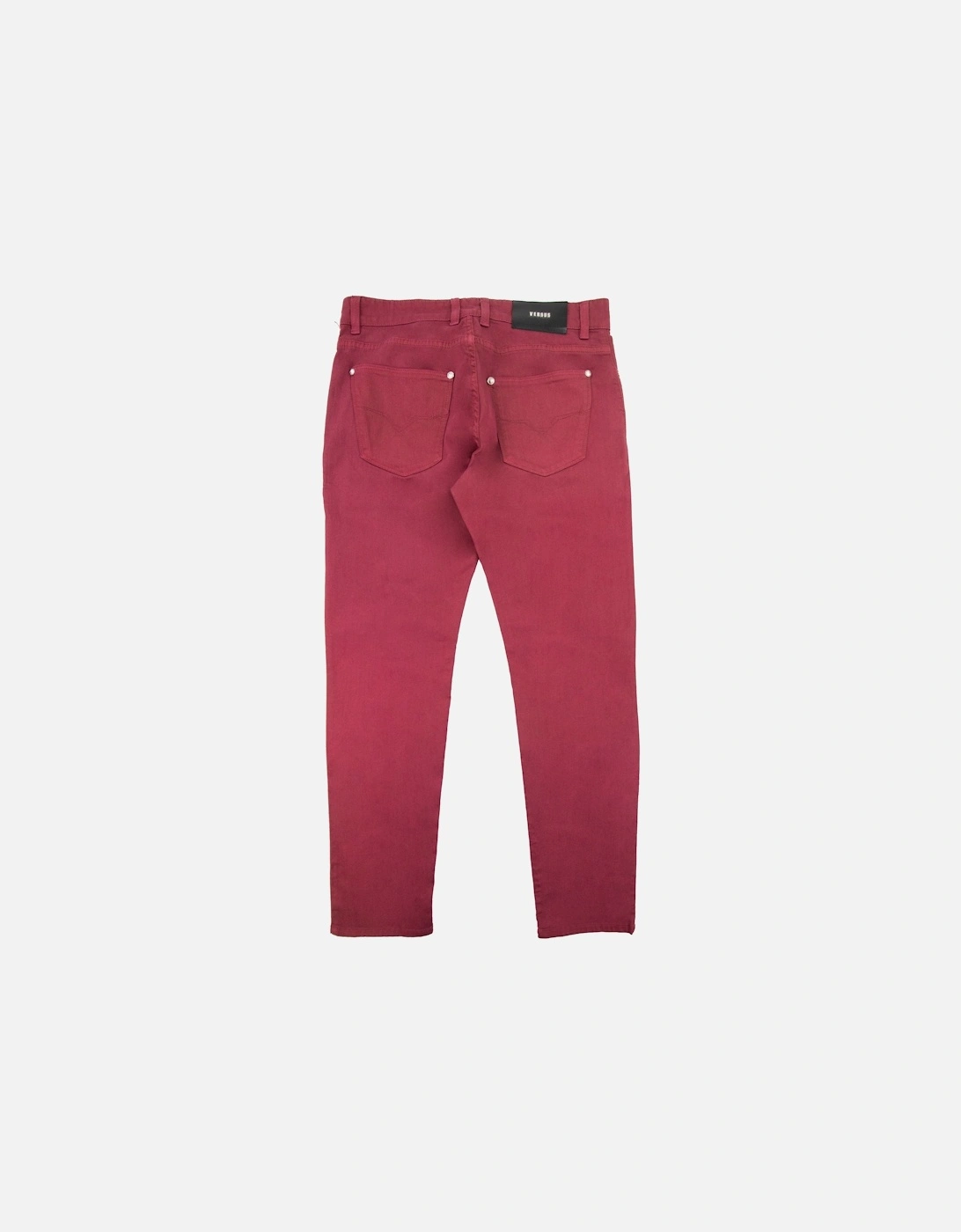 versace versus Rosso Five Pocket Jeans Burgundy