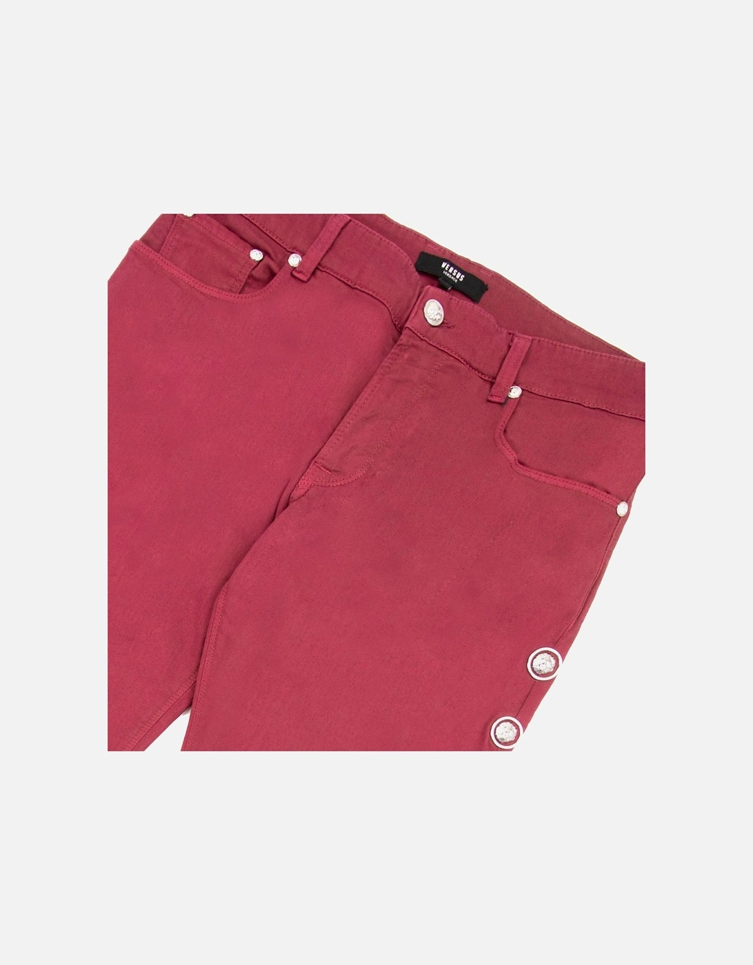 versace versus Rosso Five Pocket Jeans Burgundy