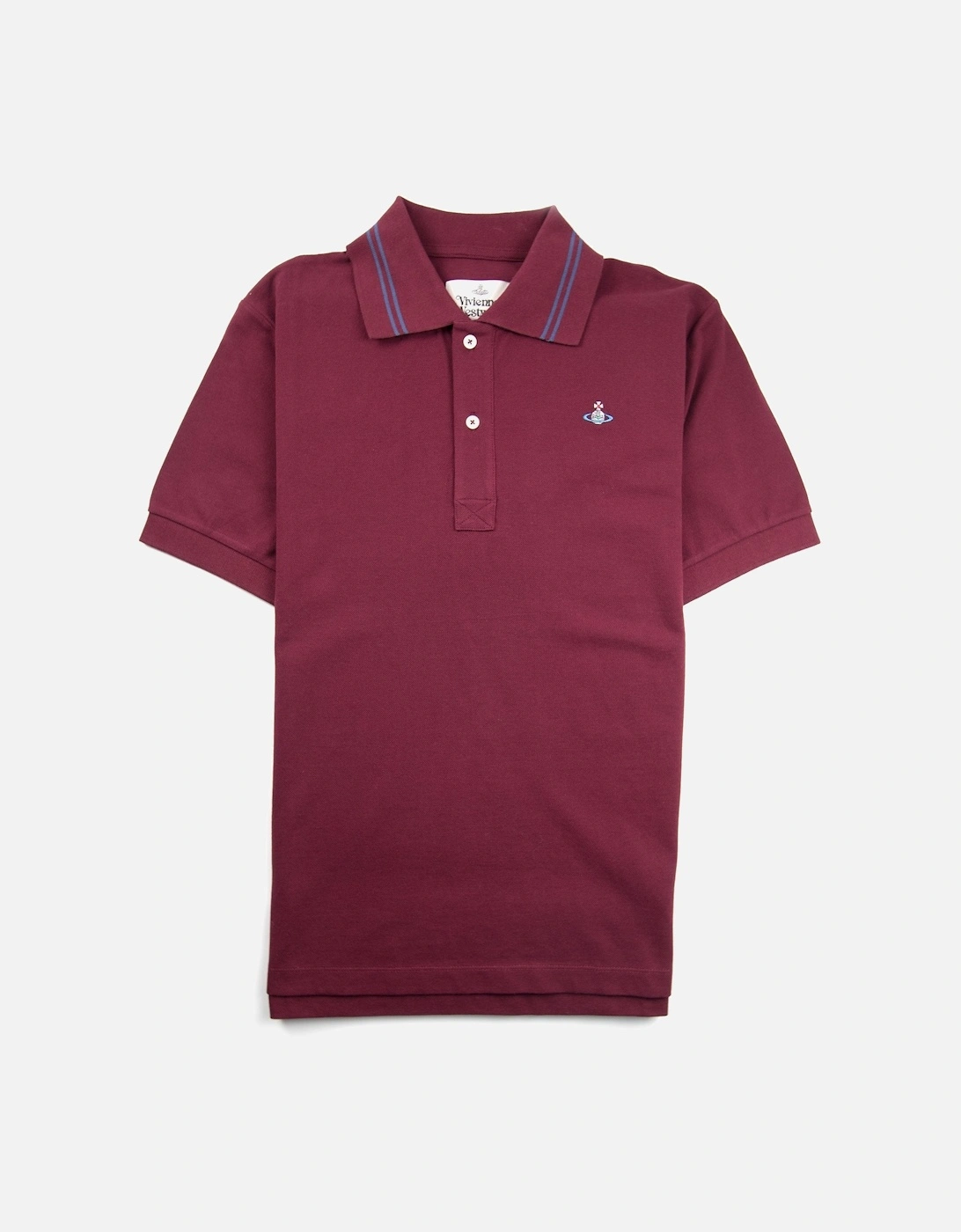 Orb Logo Twin Tipped Polo Shirt Purple, 3 of 2