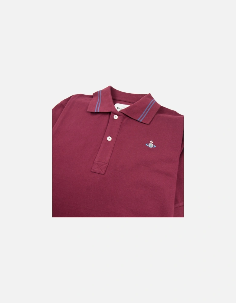 Orb Logo Twin Tipped Polo Shirt Purple