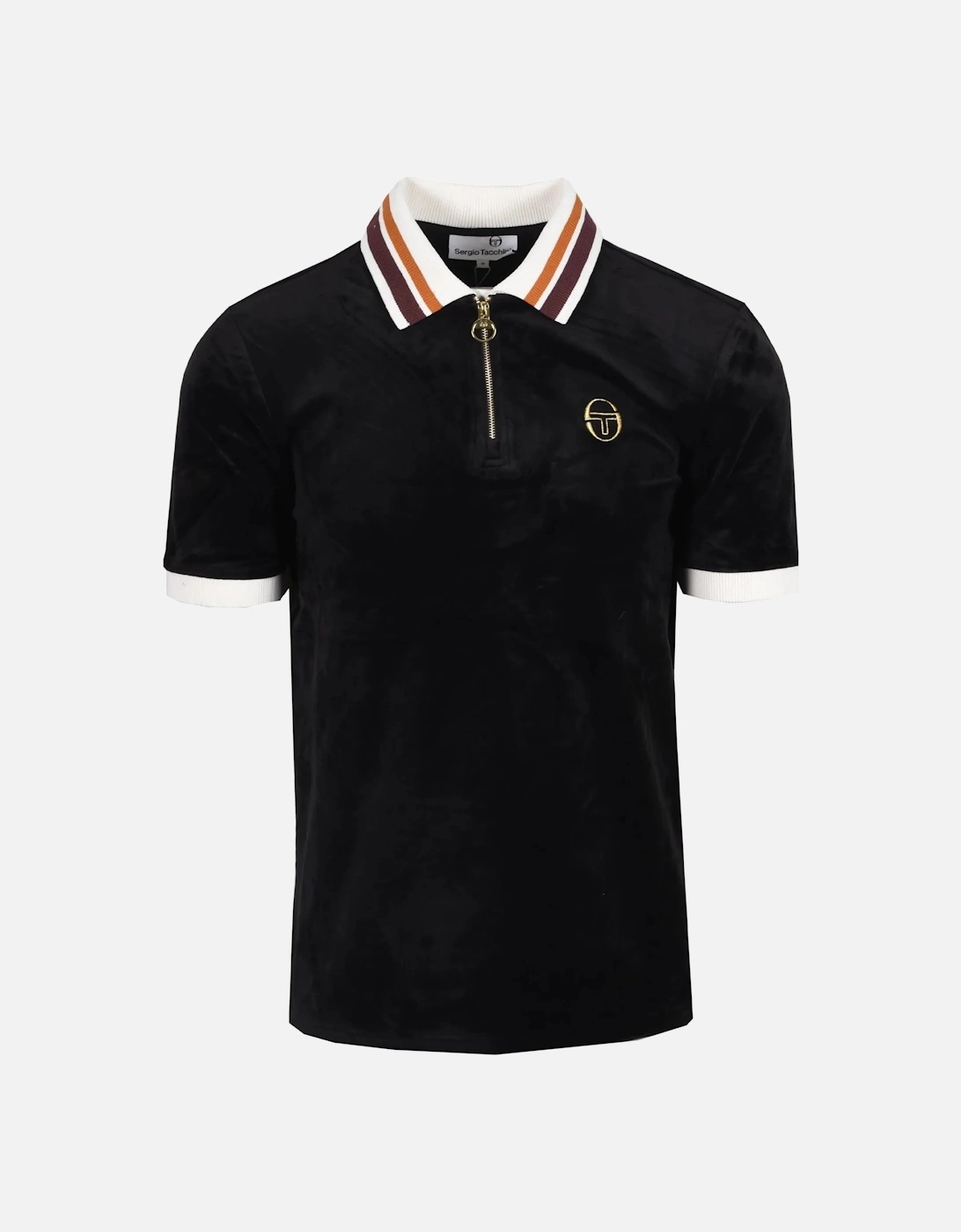 Mahony Half-Zip Polo Shirt - Black/Gold, 4 of 3