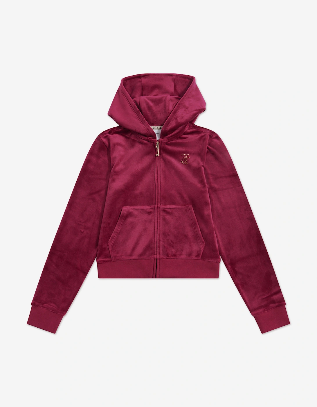 Girls Diamante Zip Up Top in Red, 5 of 4