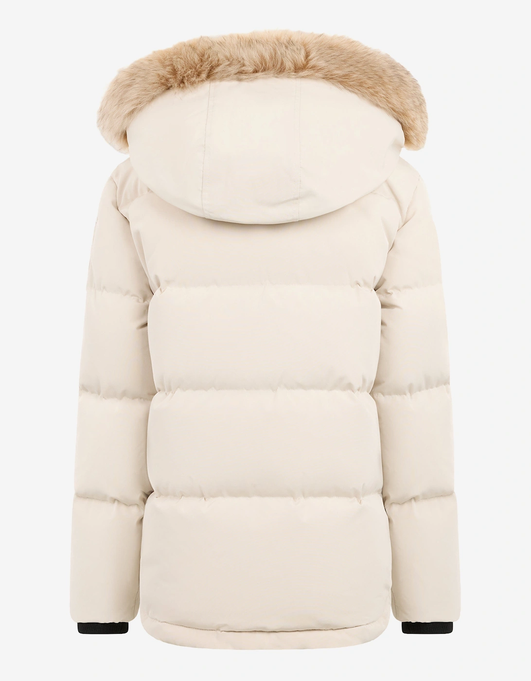 Kids 3Q Down Padded Puffer Jacket in Ivory