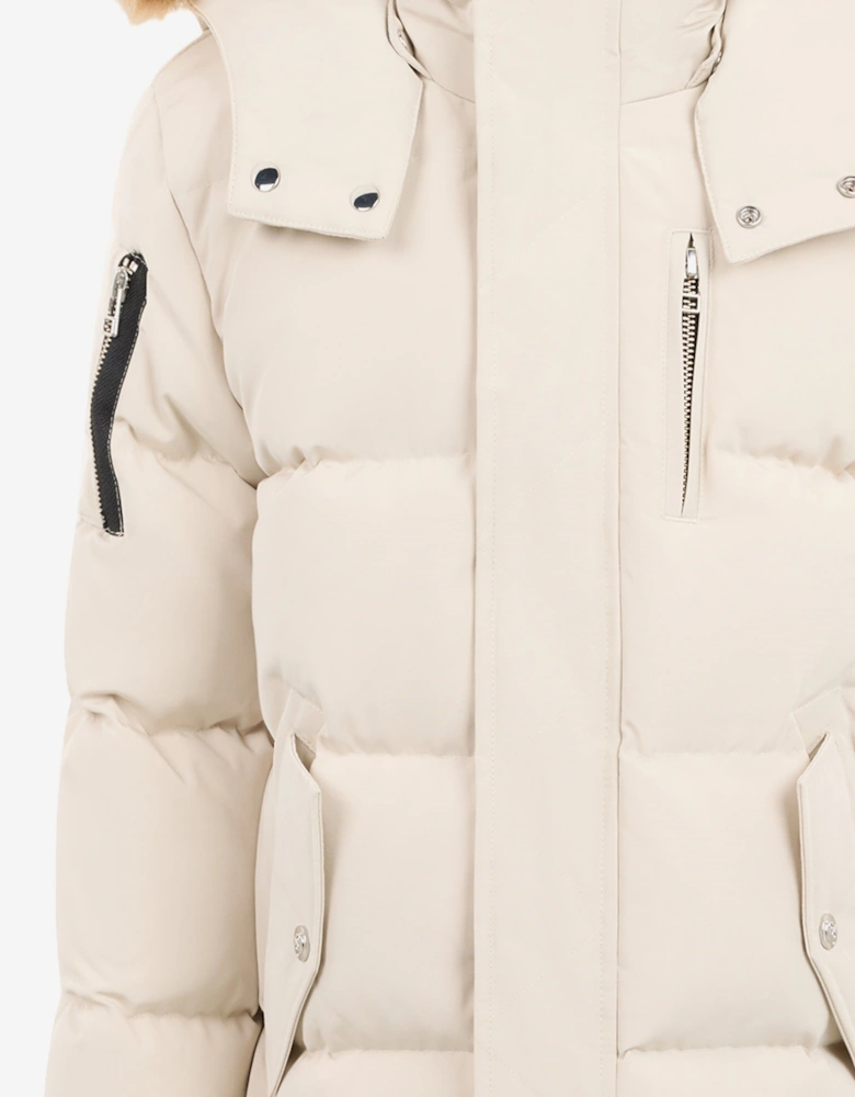 Kids 3Q Down Padded Puffer Jacket in Ivory