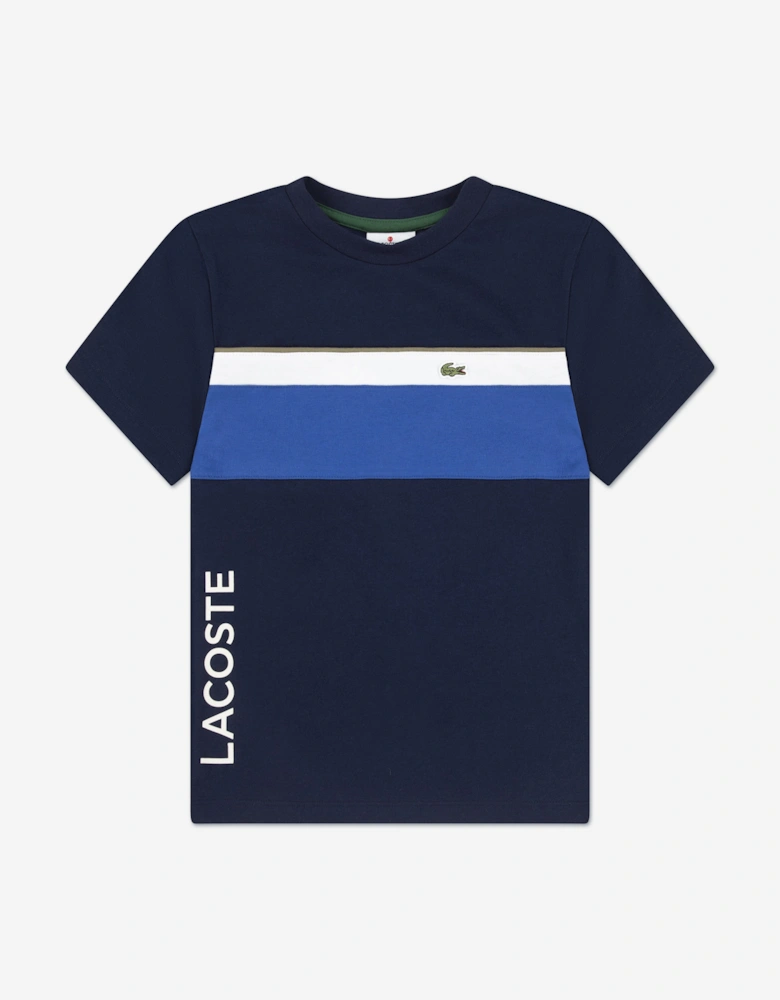 Boys Colourblock T-Shirt in Navy