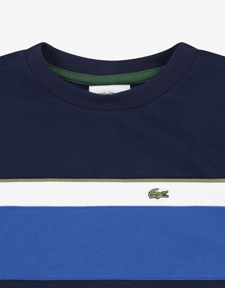 Boys Colourblock T-Shirt in Navy