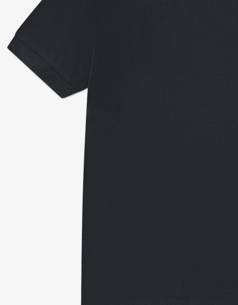 Boys Petit Pique Polo Shirt in Black
