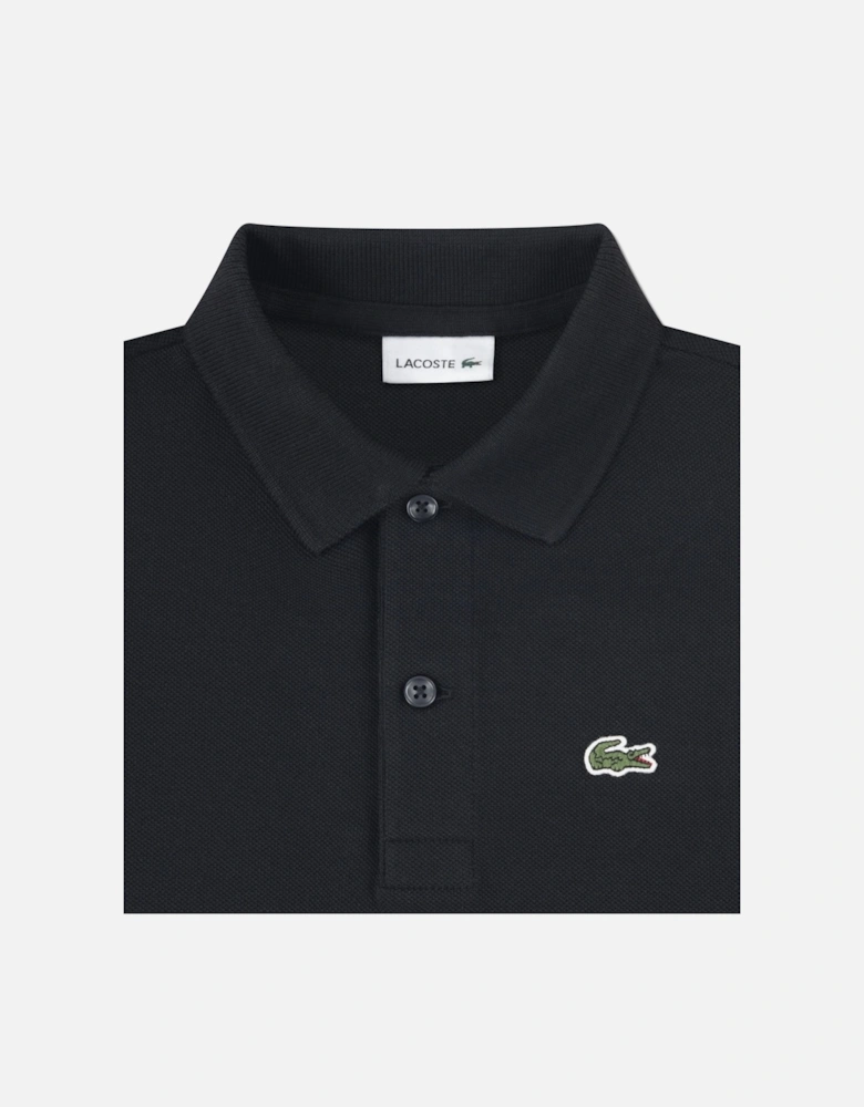Boys Petit Pique Polo Shirt in Black
