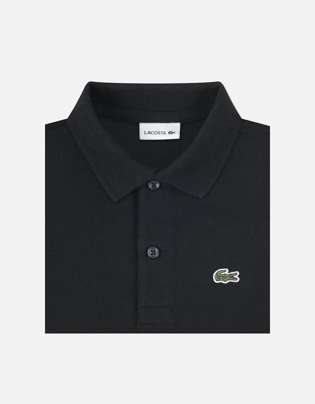 Boys Petit Pique Polo Shirt in Black