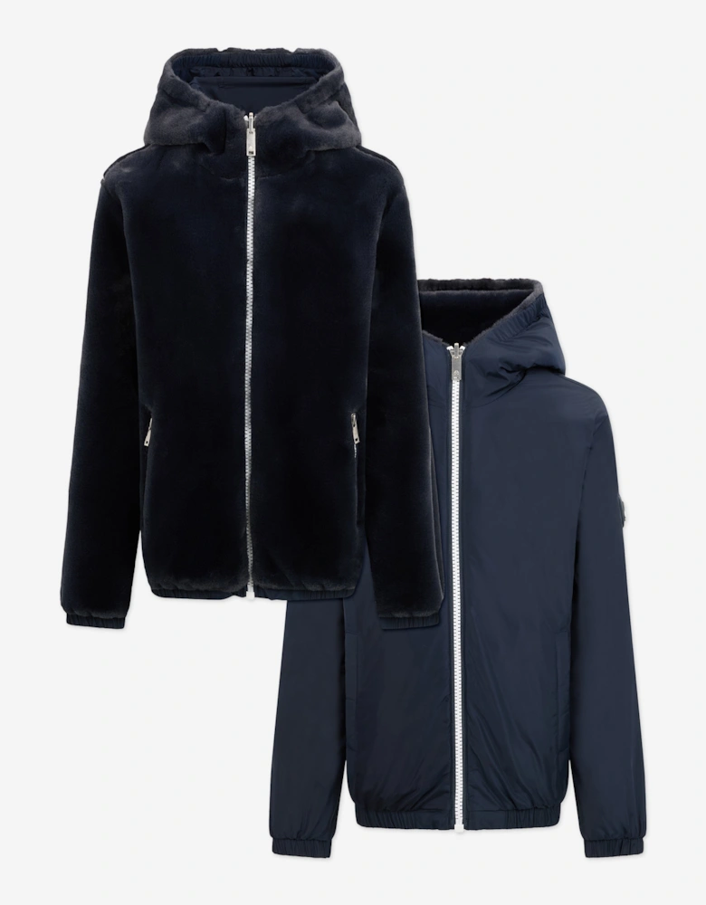 Kids Simcoe Reversible Bunny Jacket in Navy