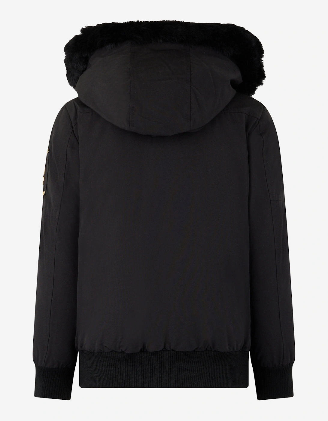 Kids Down Padded Bomber Jacket in Black