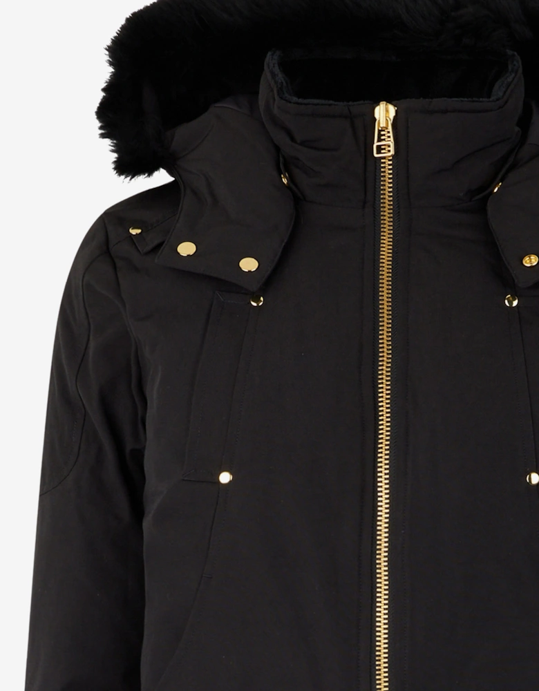 Kids Down Padded Bomber Jacket in Black