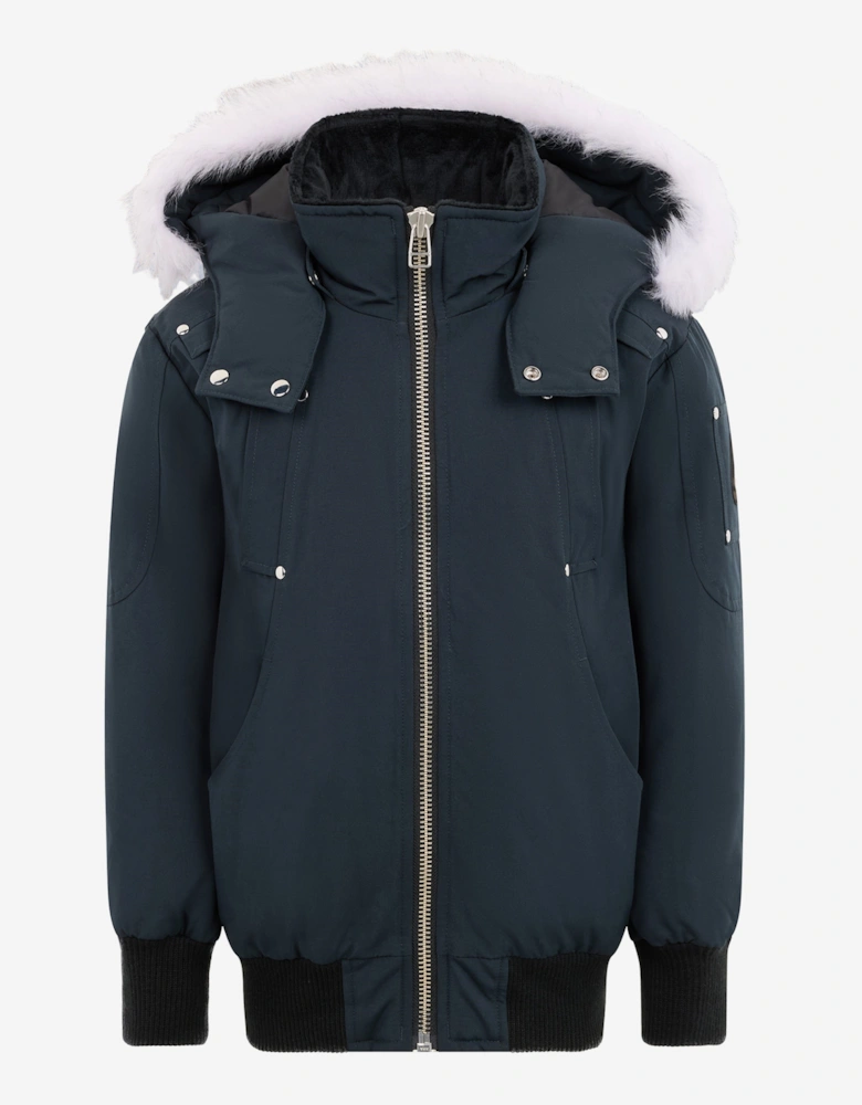 Kids Down Padded Bomber Jacket in Navy