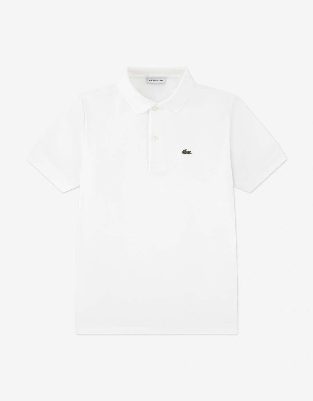 Lacoste Boys White Petit Pique Polo Shirt In  3 Years Size 3 Yrs Kids