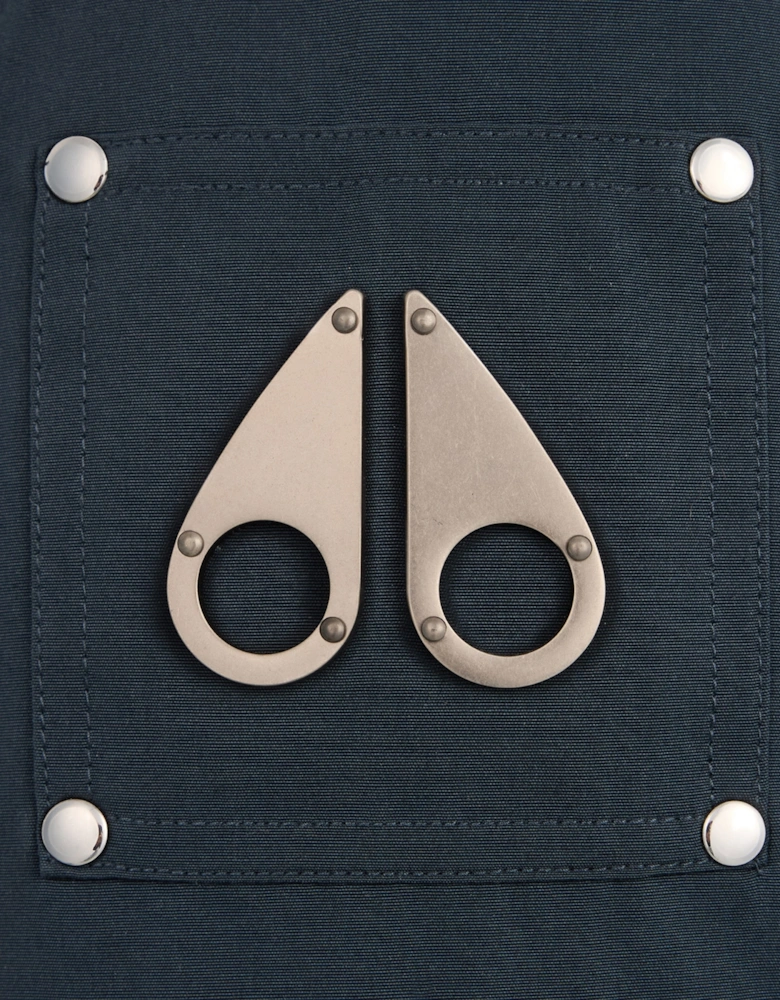 Kids Down Padded Bomber Jacket in Navy