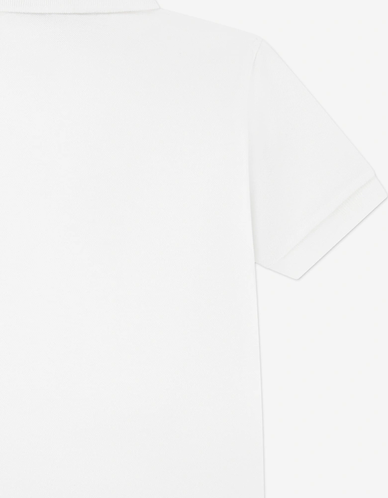 Boys Petit Pique Polo Shirt in White