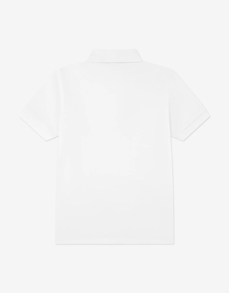 Boys Petit Pique Polo Shirt in White