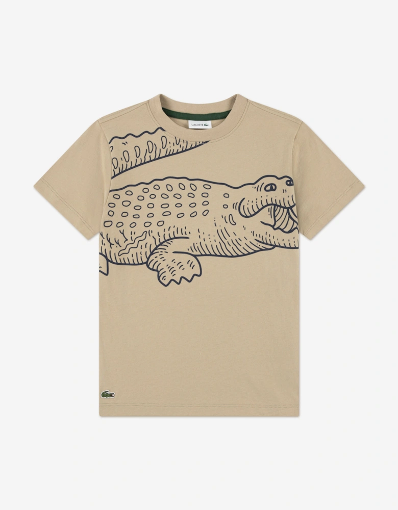 Boys Vision Logo T-Shirt in Beige