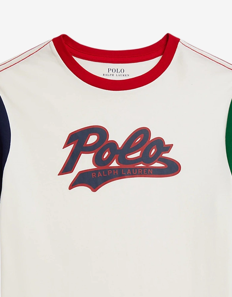 Boys Polo T-Shirt in Ivory