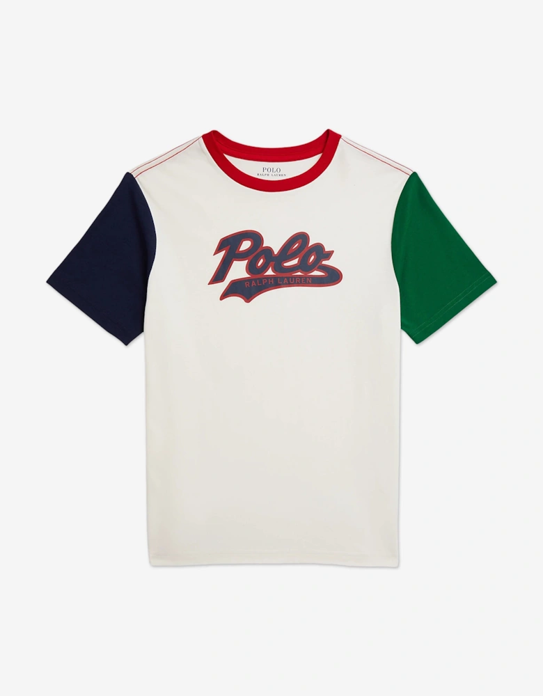Boys Polo T-Shirt in Ivory