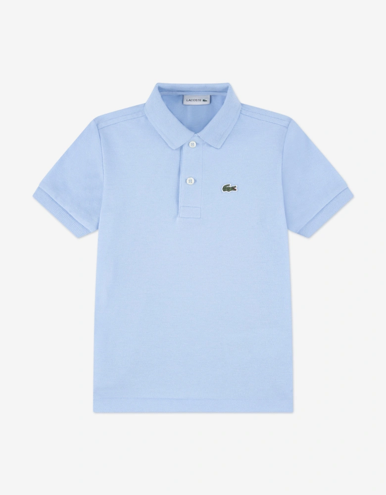Boys Petit Pique Polo Shirt in Blue