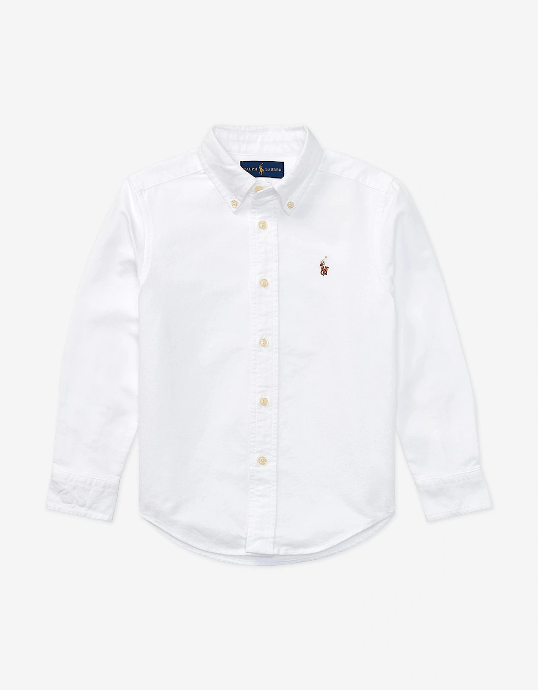 Boys Logo Oxford Shirt in White, 5 of 4