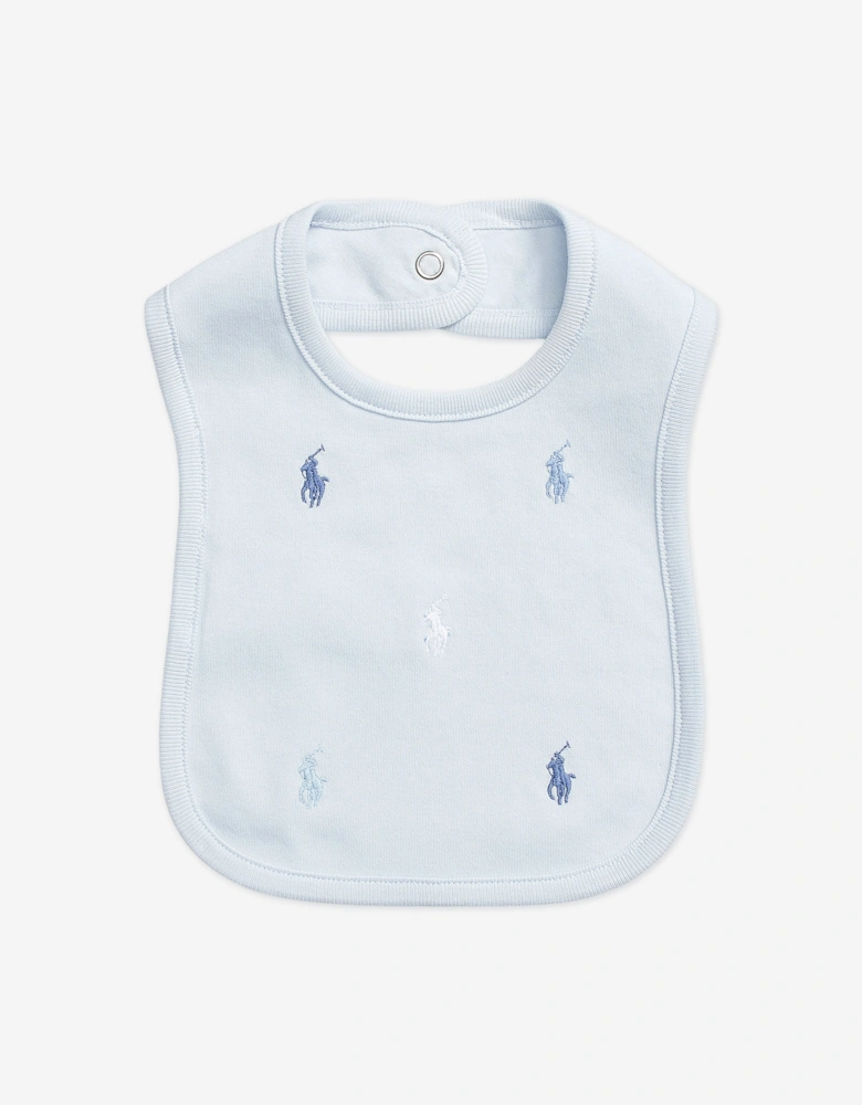 Baby Boys Logo Bib in Blue