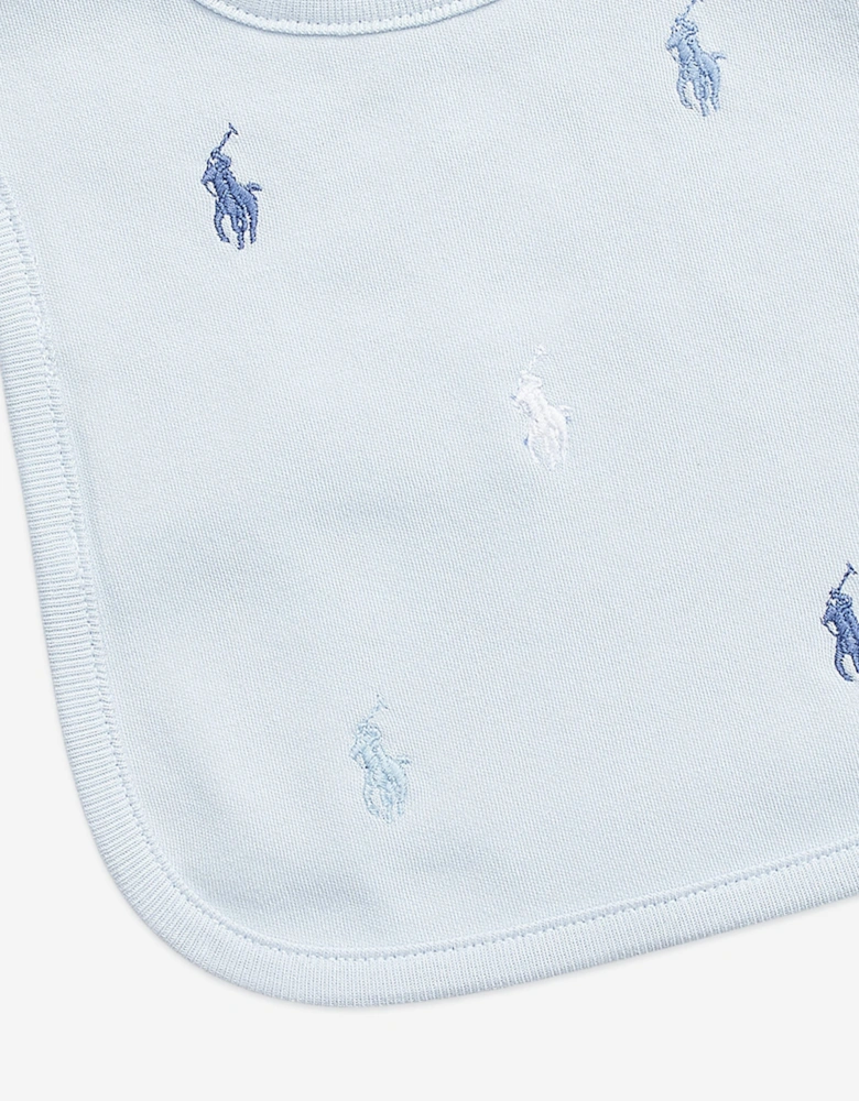 Baby Boys Logo Bib in Blue