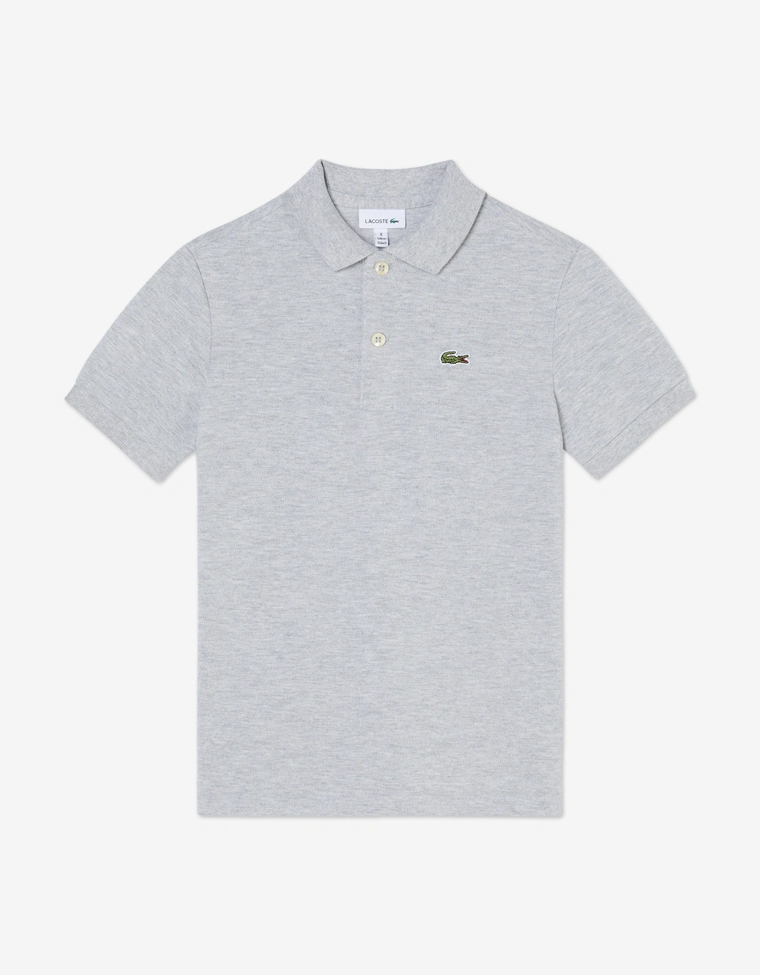 Lacoste Boys Grey 'S Pique Polo Shirt In  10 Years Size 10 Yrs Kids