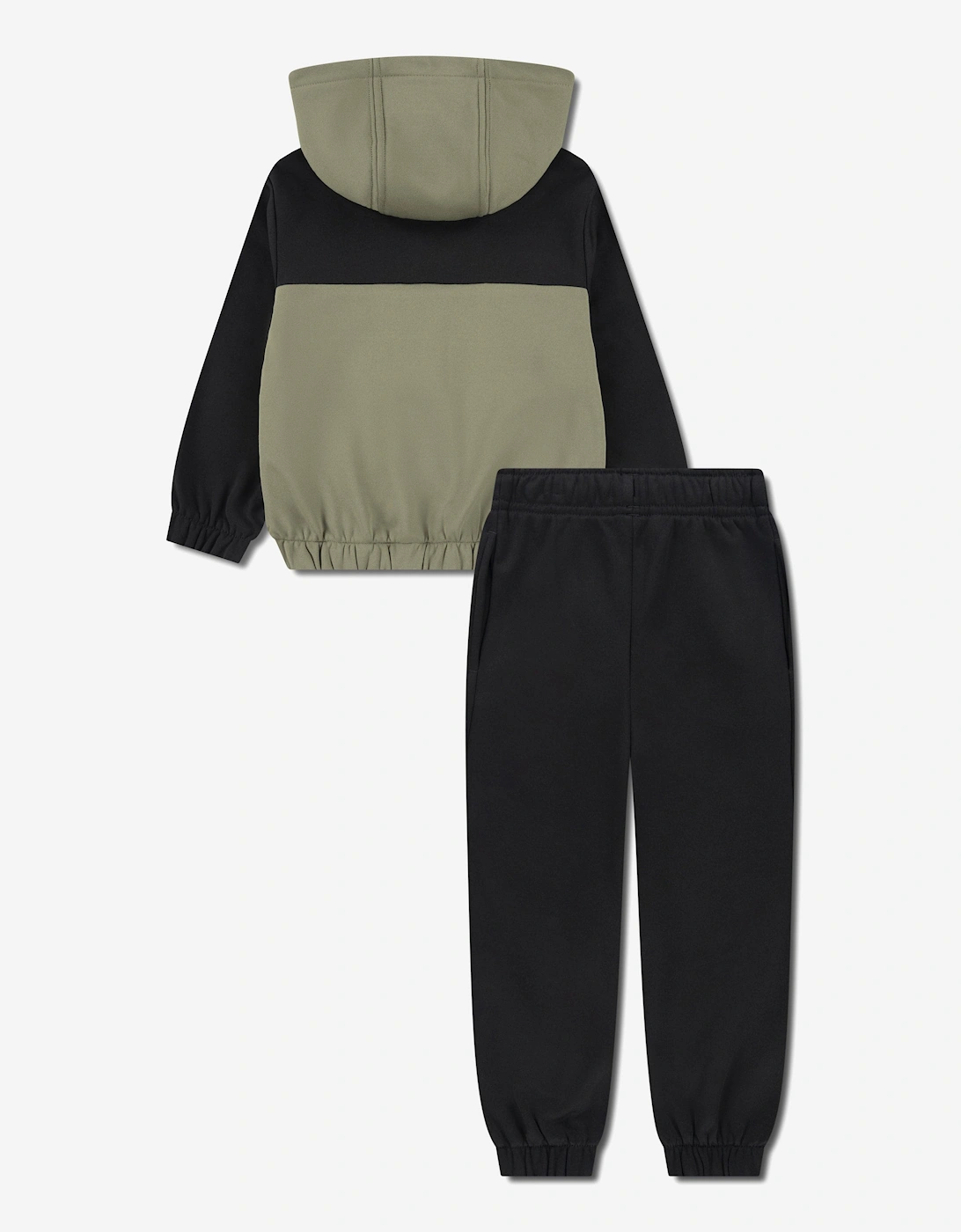 Boys Front Stripe Full Zip Tracksuit in Green