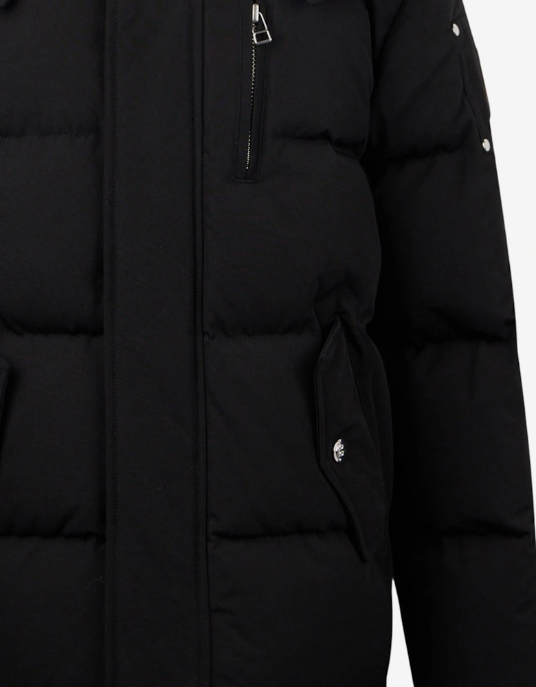 Kids 3Q Down Padded Puffer Jacket in Black