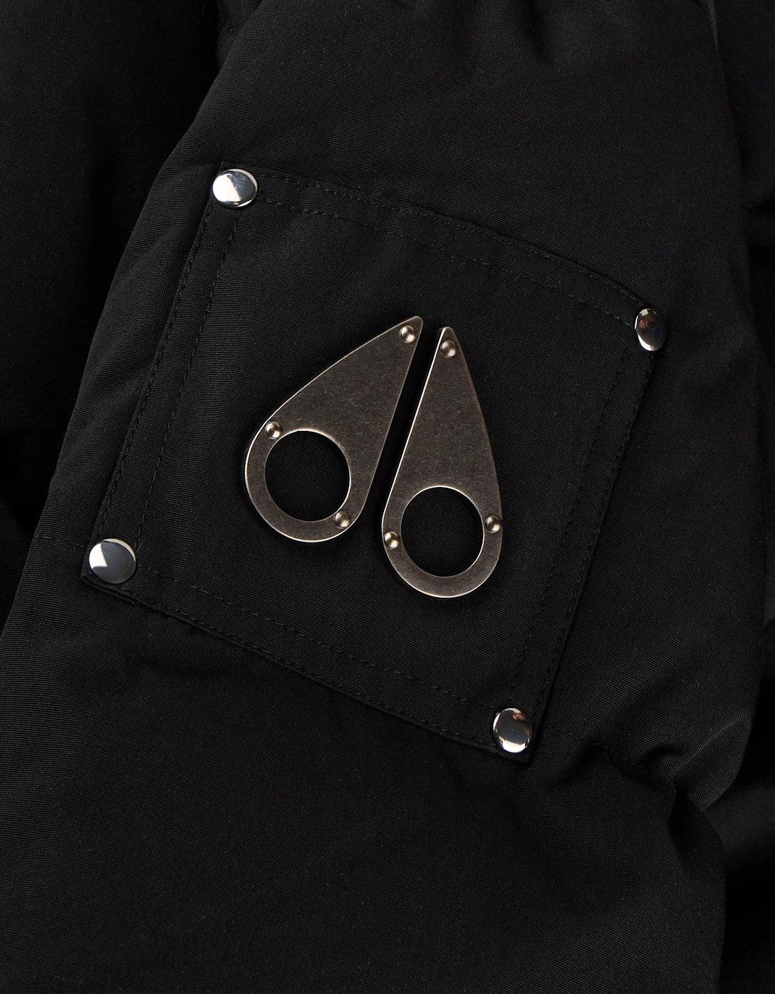 Kids 3Q Down Padded Puffer Jacket in Black