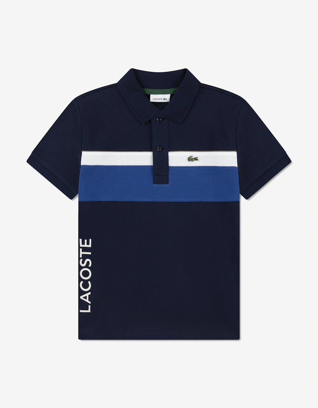 Boys Colourblock Polo Shirt in Navy, 5 of 4